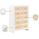  Color_Off White/ White -- Siena White Ash Wood And Natural Cane Chest IMAGE 10