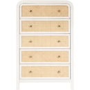  Color_Off White/ White -- Siena White Ash Wood And Natural Cane Chest IMAGE 3