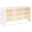  Color_Off White/ White -- Siena White Ash Wood And Natural Cane Dresser IMAGE 11