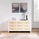  Color_Off White/ White -- Siena White Ash Wood And Natural Cane Dresser IMAGE 2