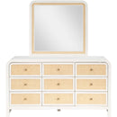  Color_Off White/ White -- Siena White Ash Wood And Natural Cane Dresser IMAGE 4