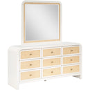  Color_Off White/ White -- Siena White Ash Wood And Natural Cane Dresser IMAGE 5