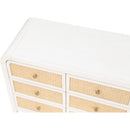  Color_Off White/ White -- Siena White Ash Wood And Natural Cane Dresser IMAGE 9
