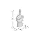 WHITE MIDDLE FINGER TABLETOP 9” DECOR
