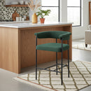 412Green-C Malin Boucle Fabric Upholstered Counter Stool