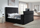 Luxe Cannes Plus Black Queen TV Bed