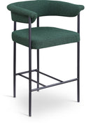 412Green-C Malin Boucle Fabric Upholstered Counter Stool