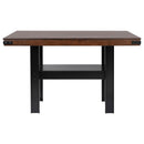  Coaster Furniture Patterson 108888 60-inch Counter Height Dining Table - Mango Oak IMAGE 3