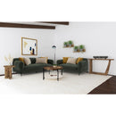  Coaster Furniture Jade 509132 Chenille Upholstered Modern Track Arm Loveseat - Green IMAGE 9