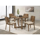  Coaster Furniture Crestmore 108570 46-inch Round Wood Dining Table - Walnut IMAGE 6
