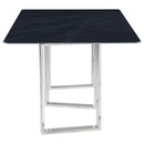  Coaster Furniture Desden 109361 79-inch Rectangular Sintered Stone Dining Table - Grey IMAGE 5