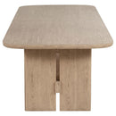  Coaster Furniture Kailani 109381 110-inch Rectangular Wood Dining Table - Beige Oak IMAGE 7