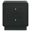  Coaster Furniture Cavelle 223662 2-Drawer Nightstand Bedside Table - Black IMAGE 3