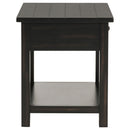  Coaster Furniture Payne 710567 1-Drawer Wood End Table with Shelf - Distressed Java IMAGE 6