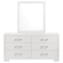  Coaster Furniture Jessica 202993M 6-Drawer Dresser with Mirror - Cream White IMAGE 3