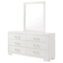  Coaster Furniture Jessica 202993M 6-Drawer Dresser with Mirror - Cream White IMAGE 4
