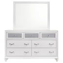  Coaster Furniture Barzini 205893M 7-Drawer Dresser with Mirror - White IMAGE 3