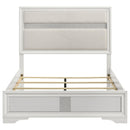  Coaster Furniture Miranda 205110F 54-inch Upholstered Full Panel Bed - White IMAGE 4