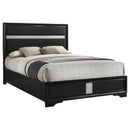  Size_King -- Miranda 206360KE 54-inch Upholstered Eastern King Panel Bed - Black IMAGE 3