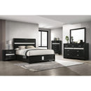  Size_King --  Miranda 206360KE 54-inch Upholstered Eastern King Panel Bed - Black IMAGE 5