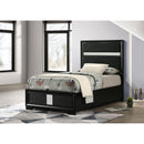  Size_Twin --  Miranda 206360T 54-inch Upholstered Twin Panel Bed - Black IMAGE 2