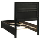  Size_Twin --  Miranda 206360T 54-inch Upholstered Twin Panel Bed - Black IMAGE 4