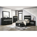  Size_Twin --  Miranda 206360T 54-inch Upholstered Twin Panel Bed - Black IMAGE 5