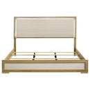  Coaster Furniture Hyland 215651KE Eastern King Panel Bed LED Headboard - Natural IMAGE 4
