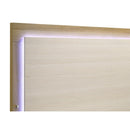  Coaster Furniture Hyland 215651Q Wood Queen LED Panel Bed - Natural and White IMAGE 6