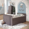  Color_Grey -- Furniture of America Marinos Twin Panel Bed with Storage IMAGE 1