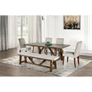  Furniture of America Losone FM3422WH-BN Bench w/ Cushion IMAGE 3