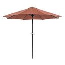  Furniture of America Soli LA-A009RD+BASE 9' Outdoor Umbrella w/ Auto Tilt + 21" Round Base IMAGE 1