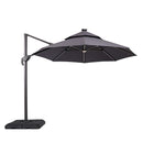  Furniture of America Nuti LA-A031GY+BASE 10 Ft Round Umbrella w/ LED Light + 37" Large Base IMAGE 1