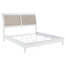  Size_King --  Bexhill 223471KE 56-inch Upholstered Eastern King Panel Bed - White IMAGE 1