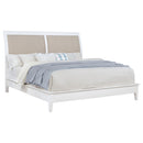  Size_King --  Bexhill 223471KE 56-inch Upholstered Eastern King Panel Bed - White IMAGE 2