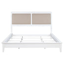  Size_King --  Bexhill 223471KE 56-inch Upholstered Eastern King Panel Bed - White IMAGE 3