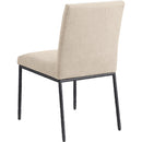  Meridian Reeves Beige Chenille Fabric Upholstered Dining Side Chair IMAGE 6