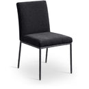  Color_Black -- Reeves Black Chenille Fabric Upholstered Dining Side Chair IMAGE 1