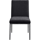  Color_Black -- Reeves Black Chenille Fabric Upholstered Dining Side Chair IMAGE 3