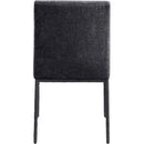  Meridian Reeves Black Chenille Fabric Upholstered Dining Side Chair IMAGE 5
