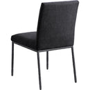  Color_Black -- Reeves Black Chenille Fabric Upholstered Dining Side Chair IMAGE 6