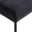  Meridian Reeves Black Chenille Fabric Upholstered Dining Side Chair IMAGE 7