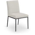  Color_Cream -- Reeves Cream Chenille Fabric Upholstered Dining Side Chair IMAGE 1