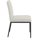  Color_Cream -- Reeves Cream Chenille Fabric Upholstered Dining Side Chair IMAGE 4
