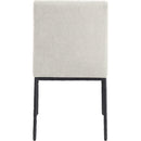  Color_Cream -- Reeves Cream Chenille Fabric Upholstered Dining Side Chair IMAGE 5