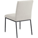  Color_Cream -- Reeves Cream Chenille Fabric Upholstered Dining Side Chair IMAGE 6