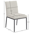  Color_Cream -- Reeves Cream Chenille Fabric Upholstered Dining Side Chair IMAGE 8