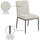  Color_Cream -- Reeves Cream Chenille Fabric Upholstered Dining Side Chair IMAGE 9