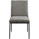  Color_Grey -- Reeves Grey Chenille Fabric Upholstered Dining Side Chair IMAGE 3
