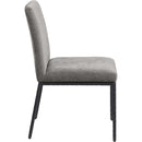  Meridian Reeves Grey Chenille Fabric Upholstered Dining Side Chair IMAGE 4